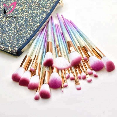 24pcs Top Cheap Brush Best Glitter Makeup Brushes Set With Glitter bag