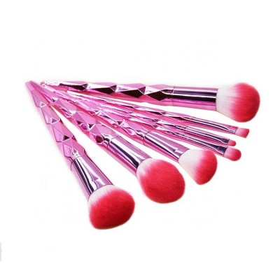 7pcs Private Label Glitter Unicorn Horn Makeup Brushes With Case